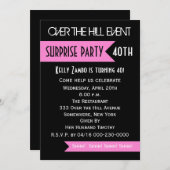 サプライズ40th誕生日パーティの招待状 招待状 (正面/裏面)