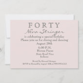 サプライズ40th誕生日パーティの招待状 招待状 (正面)