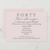 サプライズ40th誕生日パーティの招待状 招待状 (正面/裏面)