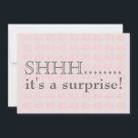 サプライズ40th誕生日パーティの招待状 招待状<br><div class="desc">Shhピンクとブラックのピンクの誕生日パーティーの招待40歳。</div>