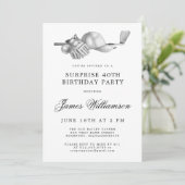 サプライズ40th誕生日パーティーゴルフテーマ 招待状 (スタンド正面)