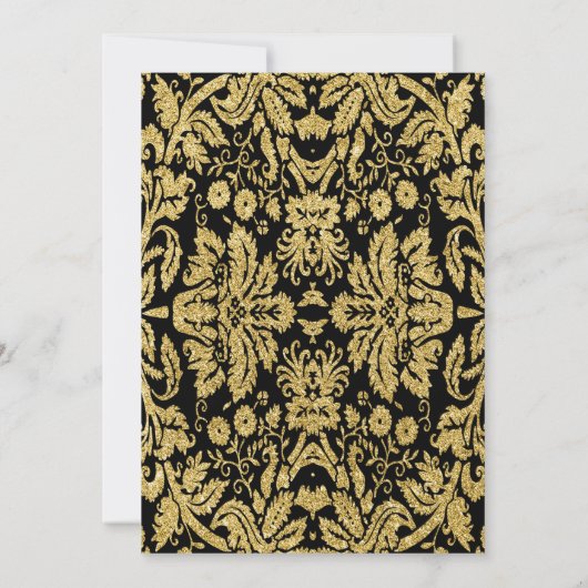 サプライズ40th誕生日パーティー-金ゴールドブラック赤 招待状 (裏面)