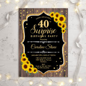 サプライズ40th誕生日 – ひまわり素朴の木 招待状