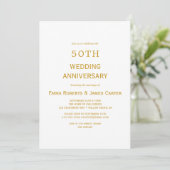 サプライズ50周年招待状 ゴールド 招待状 (スタンド正面)