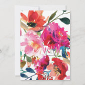 サプライズ50周年結婚記念日 エレガントな花模様 招待状 (裏面)