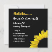サプライズ50歳の誕生日パーティー 黄色のひまわり G301 招待状 (裏面)