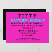 サプライズ50番誕生日招待状 招待状 (正面/裏面)