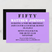 サプライズ50番誕生日招待状 招待状 (正面/裏面)