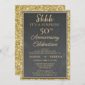 サプライズ50結婚周年 招待状 (正面/裏面)