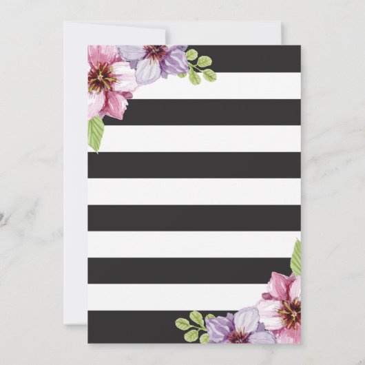 サプライズ50誕生日招待状女性フローラ 招待状 (裏面)