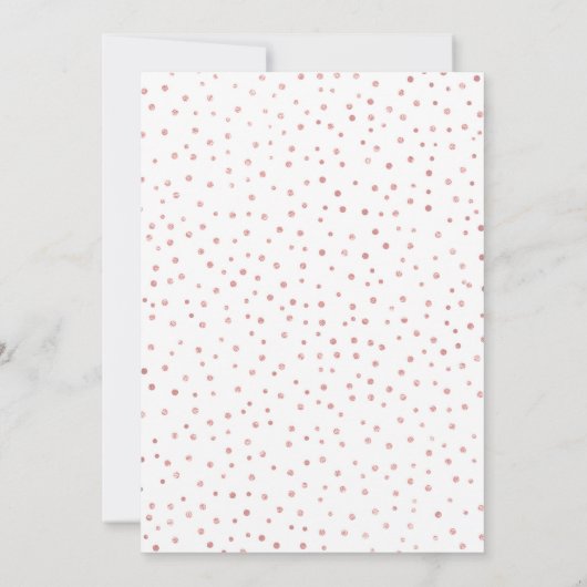 サプライズ50thバースデーパーティー – ホワイトローズ金ゴールド 招待状 (裏面)