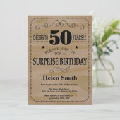 サプライズ50th誕生日ウッ素朴ド 招待状 (スタンド正面)