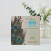 サプライズ50th誕生日パーティーへの招待素晴らしい 招待状 (スタンド正面)