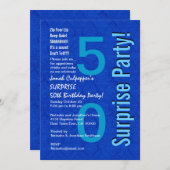 サプライズ50th誕生日ブ王室のルーB400 招待状 (正面/裏面)