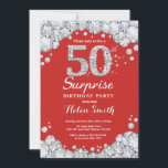 サプライズ50th誕生日招待状シルバーダイヤモンド 招待状<br><div class="desc">サプライズ50th誕生日招待状。赤と銀のラインストーンのダイヤモンド・レッドバックグラウンド。エレガント誕生日Bash招待状。大人の誕生日。女性誕生日。男性誕生日。さらにカスタマイズするには、「クリック カスタマイズ   」ボタンをクリックし、デザインツールを使用してこのテンプレートを変更してください。</div>