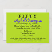 サプライズ50th誕生日招待状DIY 招待状 (正面)
