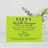 サプライズ50th誕生日招待状DIY 招待状 (スタンド正面)