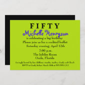 サプライズ50th誕生日招待状DIY 招待状 (正面/裏面)