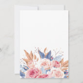 サプライズ50th誕生日水彩植物フローラ 招待状 (裏面)