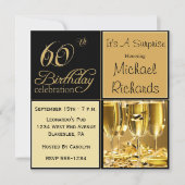 サプライズ60バースデーパーティ招待状 招待状 (正面)