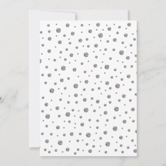 サプライズ60周年記念パーティー – シルバーホワイト 招待状 (裏面)