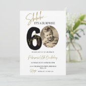 サプライズ60歳の誕生日招待状 フォト 大人 誕生日 招待状 (スタンド正面)