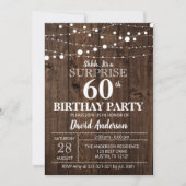 サプライズ60歳の誕生日　ラスティック 招待状 (正面)