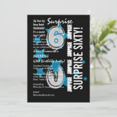 サプライズ60歳 現代の誕生日 青い星 W1759 招待状 (スタンド正面)