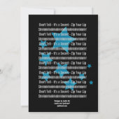 サプライズ60歳 現代の誕生日 青い星 W1759 招待状 (裏面)