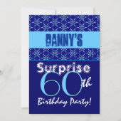 サプライズ60誕生日ブルースターズT532 招待状 (正面)