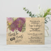 サプライズ60誕生日ワインをテーマにした招待状 招待状 (スタンド正面)