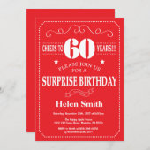 サプライズ60誕生日招待状 招待状 (正面/裏面)