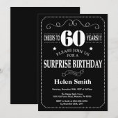 サプライズ60誕生日招待状 招待状 (正面/裏面)