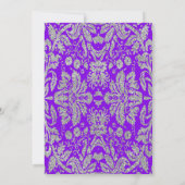 サプライズ60誕生日 – ホワイトシルバーパープル 招待状 (裏面)