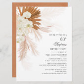 サプライズ60thサプライズ誕生日トロピカルパーティー 招待状 (正面/裏面)
