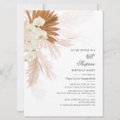 サプライズ60thサプライズ誕生日トロピカルパーティー 招待状 (正面)