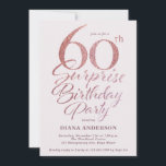 サプライズ60thバースデーパーティーバラ金ゴールド 招待状<br><div class="desc">バラ金ゴールドで60th誕生日パーティーの招待</div>
