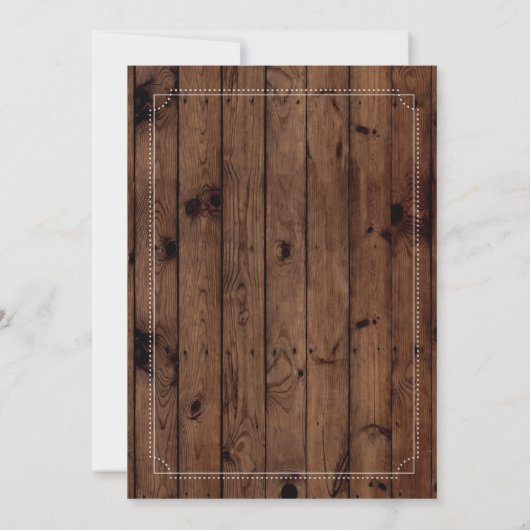 サプライズ60thバースデーパーティー素朴ウッド60招待状 招待状 (裏面)