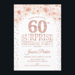 サプライズ60thバースデーパーティー – ホワイトローズ金ゴールド 招待状<br><div class="desc">サプライズ60th誕生日パーティー招エレガント待デザインでフェイクグリッターバラ金ゴールドと白。</div>