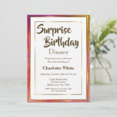 サプライズ60th誕生日ディナー招待状 招待状 (スタンド正面)