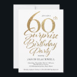 サプライズ60th誕生日パーティー金ゴールド 招待状<br><div class="desc">60th誕生日パーティーの招待状</div>