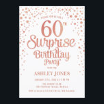 サプライズ60th誕生日パーティー – バラ金ゴールド&ホワイト 招待状<br><div class="desc">650th Birthday Party Invitation（誕生日パーティーの招待）白エレガント色のデザインとグリッターのフェイクバラ金ゴールド。スクリプトスタイリッシュのフォントと紙吹雪の機能。メッセージもしメッセージはカスタム年齢。</div>