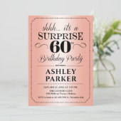 サプライズ60th誕生日パーティー – バラ金ゴールド 招待状 (スタンド正面)