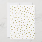 サプライズ60th誕生日パーティー – 金ゴールドホワイト 招待状 (裏面)