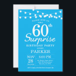 サプライズ60th誕生日招待状ブルー 招待状<br><div class="desc">ストリングライト付き誕生日招待状の60番目の驚き。青の背景。男女誕生日。13日16日18日21日21日30日30日40日60日70日80日90日100日、年齢に関係なく。さらにカスタマイズするには、「クリック カスタマイズ   」ボタンをクリックし、デザインツールを使用してこのテンプレートを変更してください。</div>