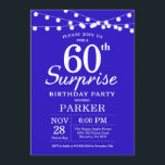 サプライズ60th誕生日招待状王室の青 招待状<br><div class="desc">ストリングライト付き誕生日招待状の60番目の驚き。青王室のの背景13日16日18日21日21日30日30日40日60日70日80日90日100日、年齢に関係なく。さらにカスタマイズするには、「クリック カスタマイズ   」ボタンをクリックし、デザインツールを使用してこのテンプレートを変更してください。</div>