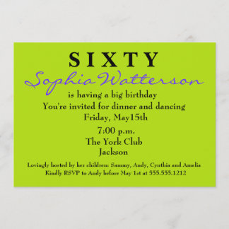 サプライズ60th誕生日招待状 招待状