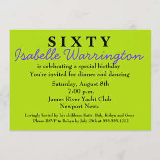 サプライズ60th誕生日招待状 招待状