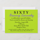 サプライズ60th誕生日招待状Shhh 招待状 (正面)
