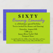 サプライズ60th誕生日招待状Shhh 招待状 (正面/裏面)